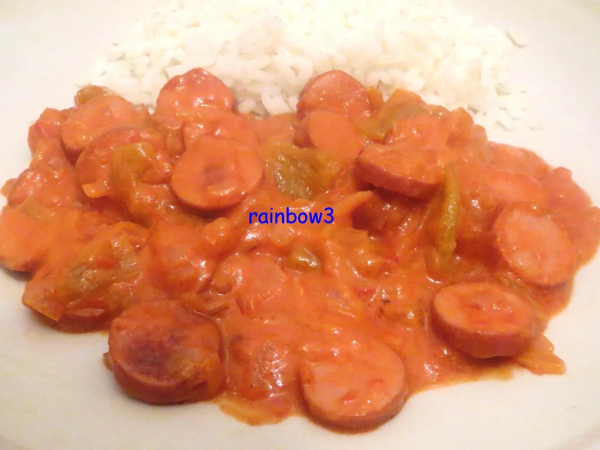 Rezept: Kochen: Würstchen-Gulasch mit Paprika Bild Nr. 598 Kochen: Würstchen-Gulasch mit Paprika - Rezept - Bild Nr. 598
