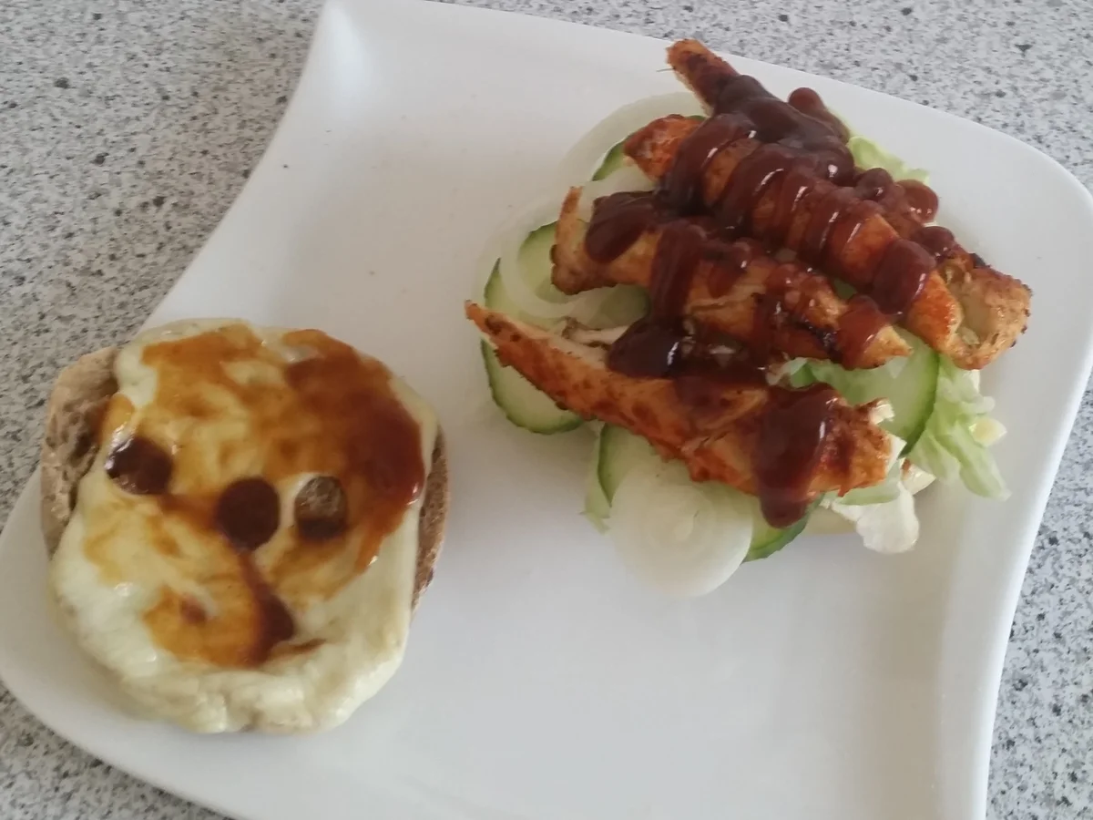 kalorienarmer Barbecue Chickenburger - Rezept - Bild Nr. 1431