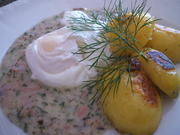 Eier: Verlorene Eier auf Kräutersoße mit Schwenkkartoffeln - Rezept - Bild Nr. 615