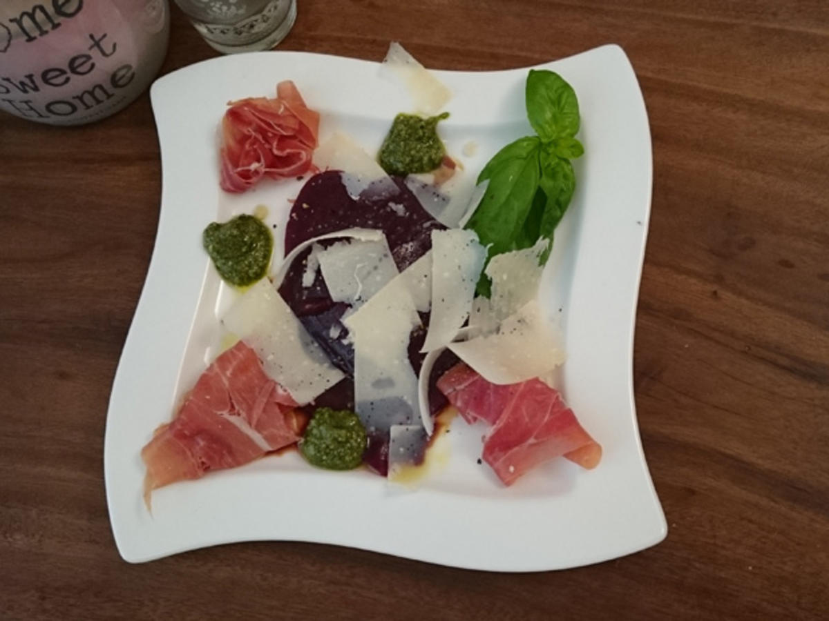 Bilder für Aphrodites erstes Mahl (Rote Beete Carpaccio) - Rezept