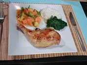 Rezept: Jerk-Chicken dazu Callaloo und Weiรbrot Bild Nr. 618 Jerk-Chicken dazu Callaloo und Weiรbrot - Rezept - Bild Nr. 618