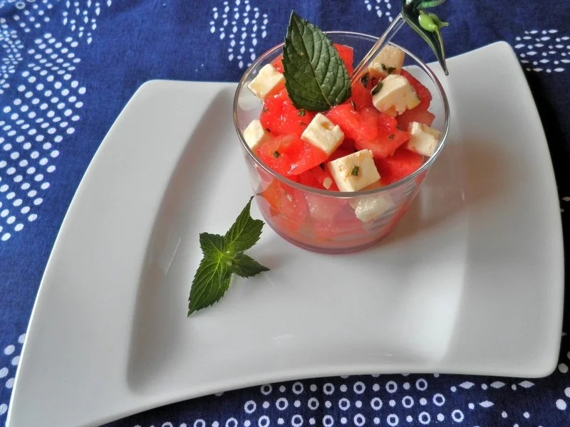 Wassermelone und Schafskäse ... - Rezept - Bild Nr. 617