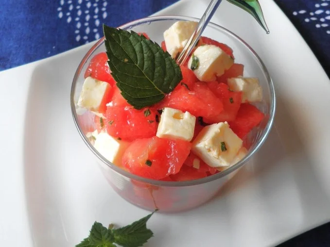Wassermelone und Schafskäse ... - Rezept - Bild Nr. 622