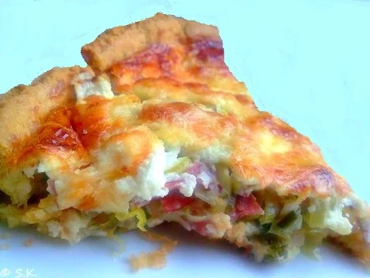 Kuchen herzhaft - Lauch-Käse-Quiche - Rezept - Bild Nr. 694