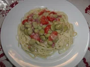 SPAGHETTI MIT BOHNEN-SCHINKEN-SAUCE - Rezept - Bild Nr. 694