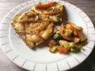 Brot mit Ei und Käse überbacken und ein gemischter Salat - Rezept - Bild Nr. 690