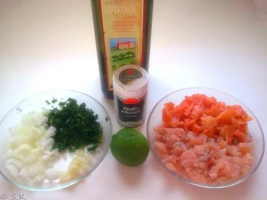 Rezept: Fisch - Vorspeise: Lachstatar Bild Nr. 695 Fisch - Vorspeise: Lachstatar - Rezept - Bild Nr. 695