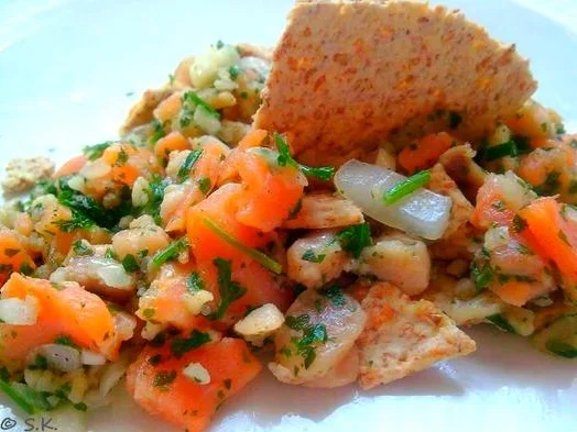 Rezept: Fisch - Vorspeise: Lachstatar Bild Nr. 696 Fisch - Vorspeise: Lachstatar - Rezept - Bild Nr. 696