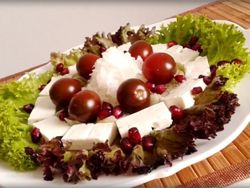 Rezept: Sommerlicher Lollo rosso Salat mit Meerrettich, Schafskäse, Tomaten und …. Bild Nr. 739 Sommerlicher Lollo rosso Salat mit Meerrettich, Schafskäse, Tomaten und …. - Rezept - Bild Nr. 739