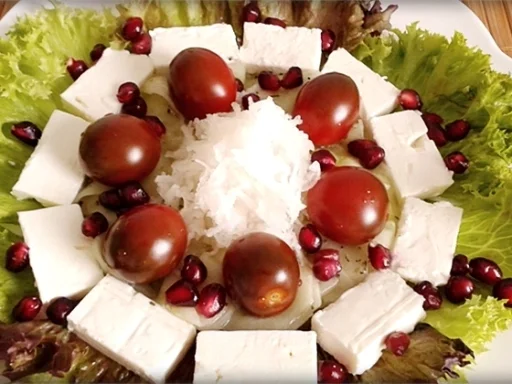 Rezept: Sommerlicher Lollo rosso Salat mit Meerrettich, Schafskäse, Tomaten und …. Bild Nr. 753 Sommerlicher Lollo rosso Salat mit Meerrettich, Schafskäse, Tomaten und …. - Rezept - Bild Nr. 753