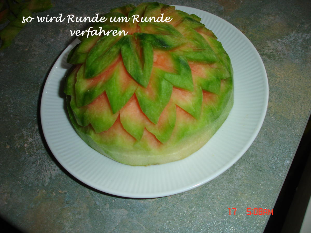 geschnitzte Wassermelone - Rezept - Bild Nr. 814