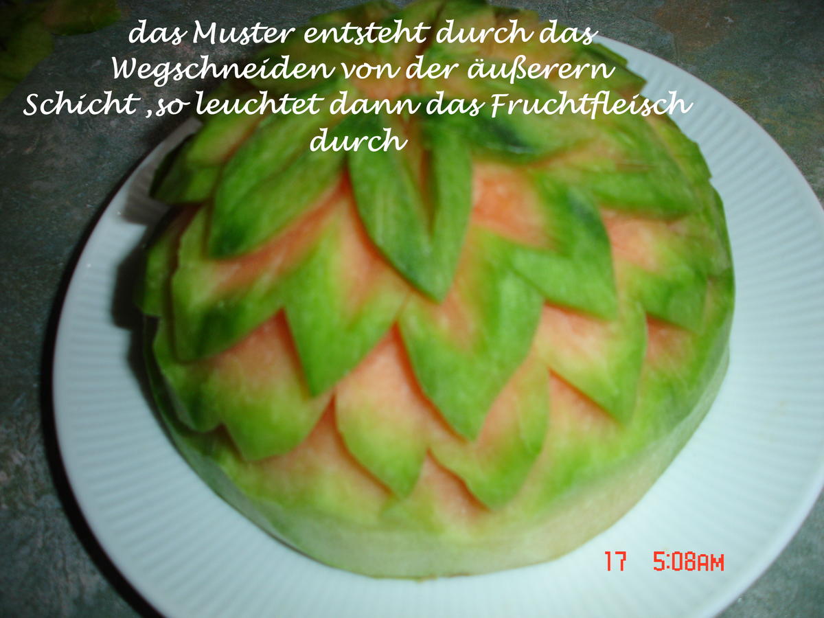 geschnitzte Wassermelone - Rezept - Bild Nr. 815