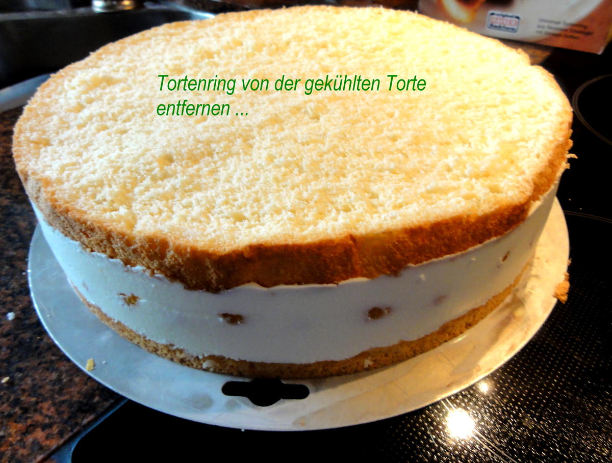 Biskuit:   JOGHURTSAHNE - TORTE  mit Mandarinenfilets - Rezept - Bild Nr. 771