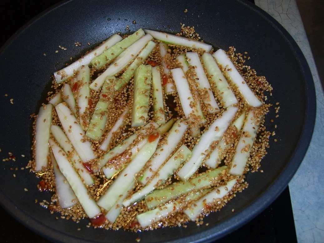 Mongolische Apero-Gurken (scharf-süss) - Rezept - Bild Nr. 781