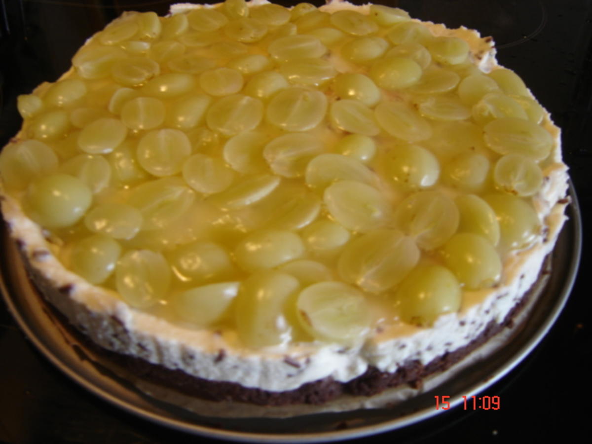 Bilder für Stracciatell-Cheese-Cake mit Trauben - Rezept