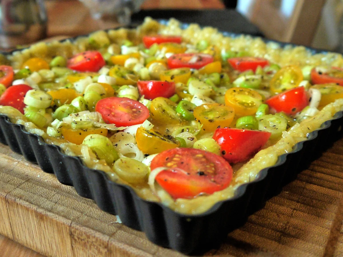 Rezept: Tomatentarte mit Käseboden Bild Nr. 804 Tomatentarte mit Käseboden - Rezept - Bild Nr. 804