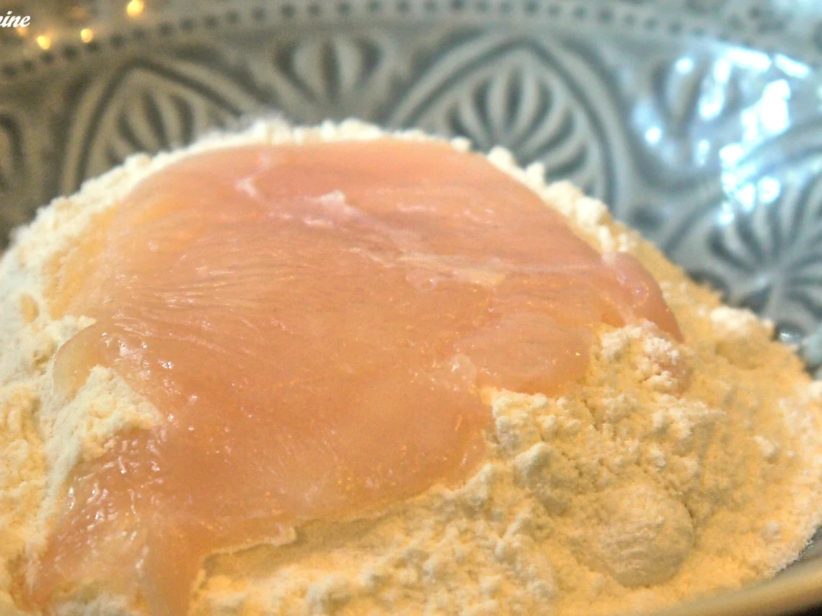 Rezept: Hähnchen-Curry-Schnitzel mit Süßkartoffelpüree und Gurkensalat Bild Nr. 874 Hähnchen-Curry-Schnitzel mit Süßkartoffelpüree und Gurkensalat - Rezept - Bild Nr. 874