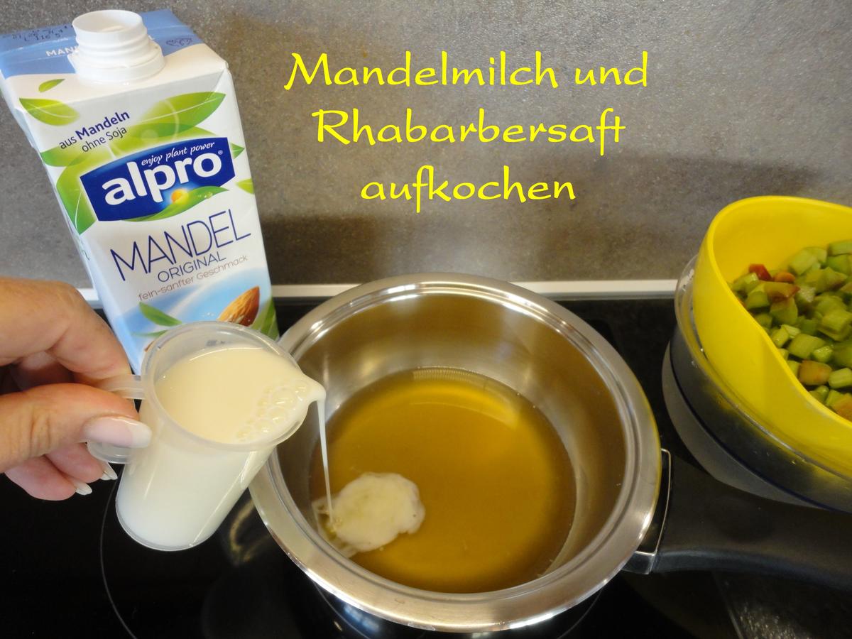 Rhabarber  Pudding Torte / Kuchen - Rezept - Bild Nr. 923