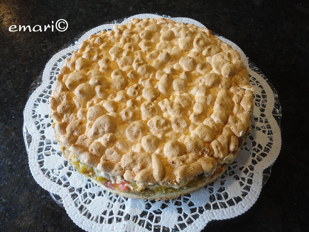 Rhabarber  Pudding Torte / Kuchen - Rezept - Bild Nr. 943