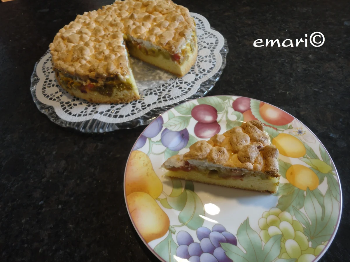 Rhabarber  Pudding Torte / Kuchen - Rezept - Bild Nr. 946