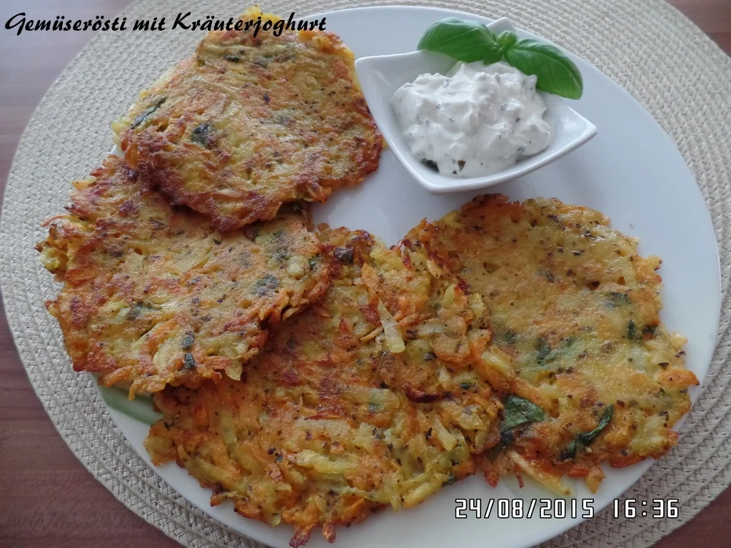 Gemüserösti mit Kräuterjoghurt - Rezept - Bild Nr. 933
