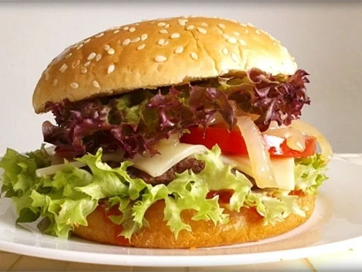 Rezept: XXL Burger mit Lollo Rosso Salat und....nach Art des Hauses Bild Nr. 970 XXL Burger mit Lollo Rosso Salat und....nach Art des Hauses - Rezept - Bild Nr. 970