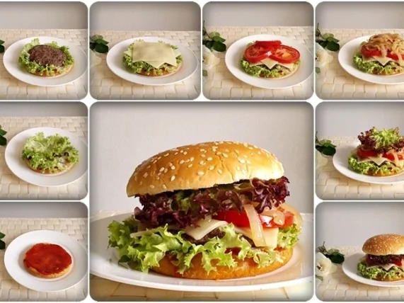 Rezept: XXL Burger mit Lollo Rosso Salat und....nach Art des Hauses Bild Nr. 971 XXL Burger mit Lollo Rosso Salat und....nach Art des Hauses - Rezept - Bild Nr. 971