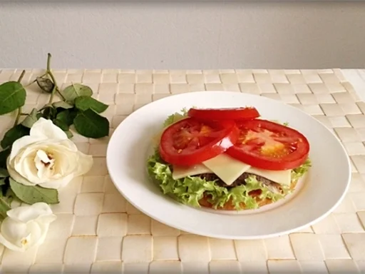 Rezept: XXL Burger mit Lollo Rosso Salat und....nach Art des Hauses Bild Nr. 991 XXL Burger mit Lollo Rosso Salat und....nach Art des Hauses - Rezept - Bild Nr. 991