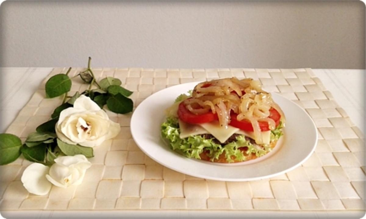 XXL Burger  mit Lollo Rosso Salat und....nach Art des Hauses - Rezept - Bild Nr. 992