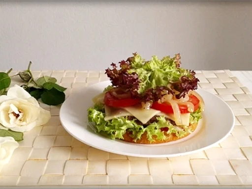 Rezept: XXL Burger mit Lollo Rosso Salat und....nach Art des Hauses Bild Nr. 993 XXL Burger mit Lollo Rosso Salat und....nach Art des Hauses - Rezept - Bild Nr. 993
