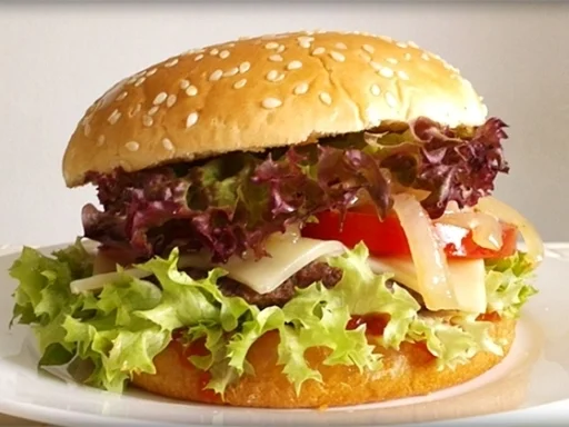 Rezept: XXL Burger mit Lollo Rosso Salat und....nach Art des Hauses Bild Nr. 995 XXL Burger mit Lollo Rosso Salat und....nach Art des Hauses - Rezept - Bild Nr. 995