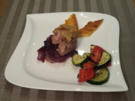 Schweinefilet mit Pinienkernkruste, mediterranem Gemüse und Polenta - Rezept - Bild Nr. 1018