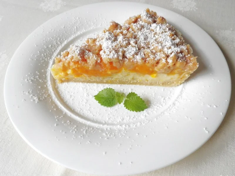 Mirabellen auf einem Bett von Vanillepudding .. zugedeckt mit knusprigen Zimtstreuseln - Rezept - Bild Nr. 1054