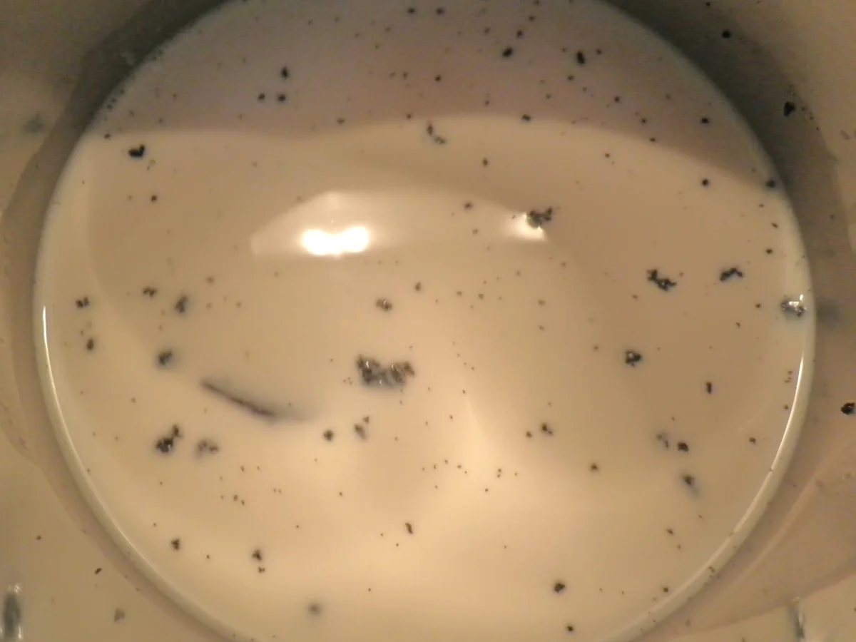 Mirabellen auf einem Bett von Vanillepudding .. zugedeckt mit knusprigen Zimtstreuseln - Rezept - Bild Nr. 1062