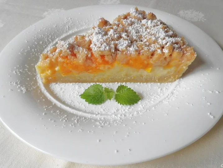 Mirabellen auf einem Bett von Vanillepudding .. zugedeckt mit knusprigen Zimtstreuseln - Rezept - Bild Nr. 1076