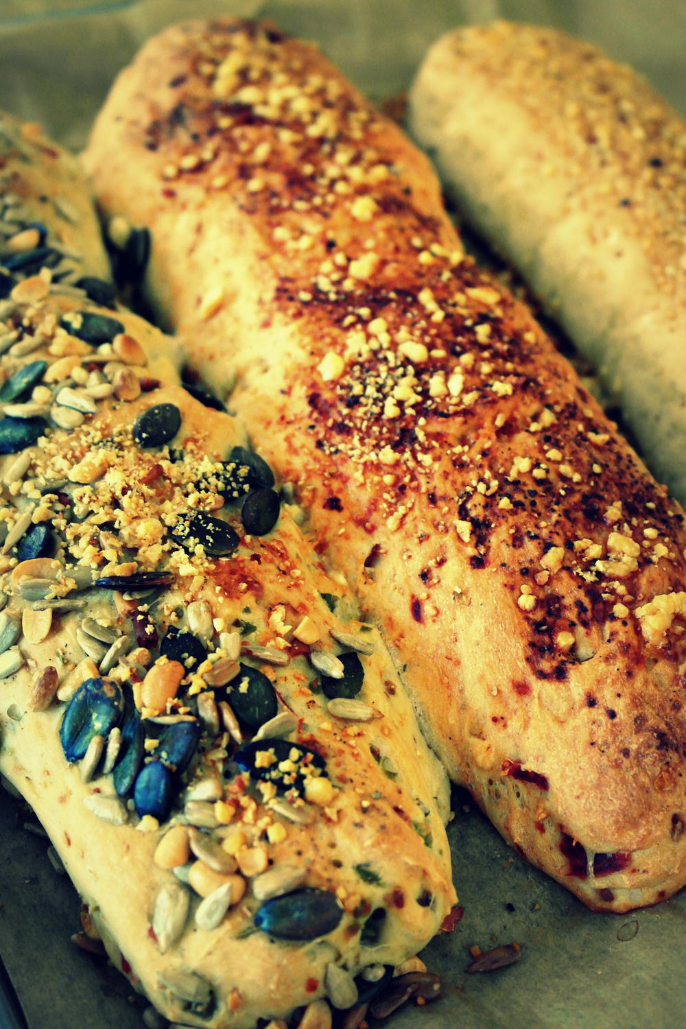 Brot Drei Mediterrane Baguettes Mit Dem Thermomix Rezept Kochbar De