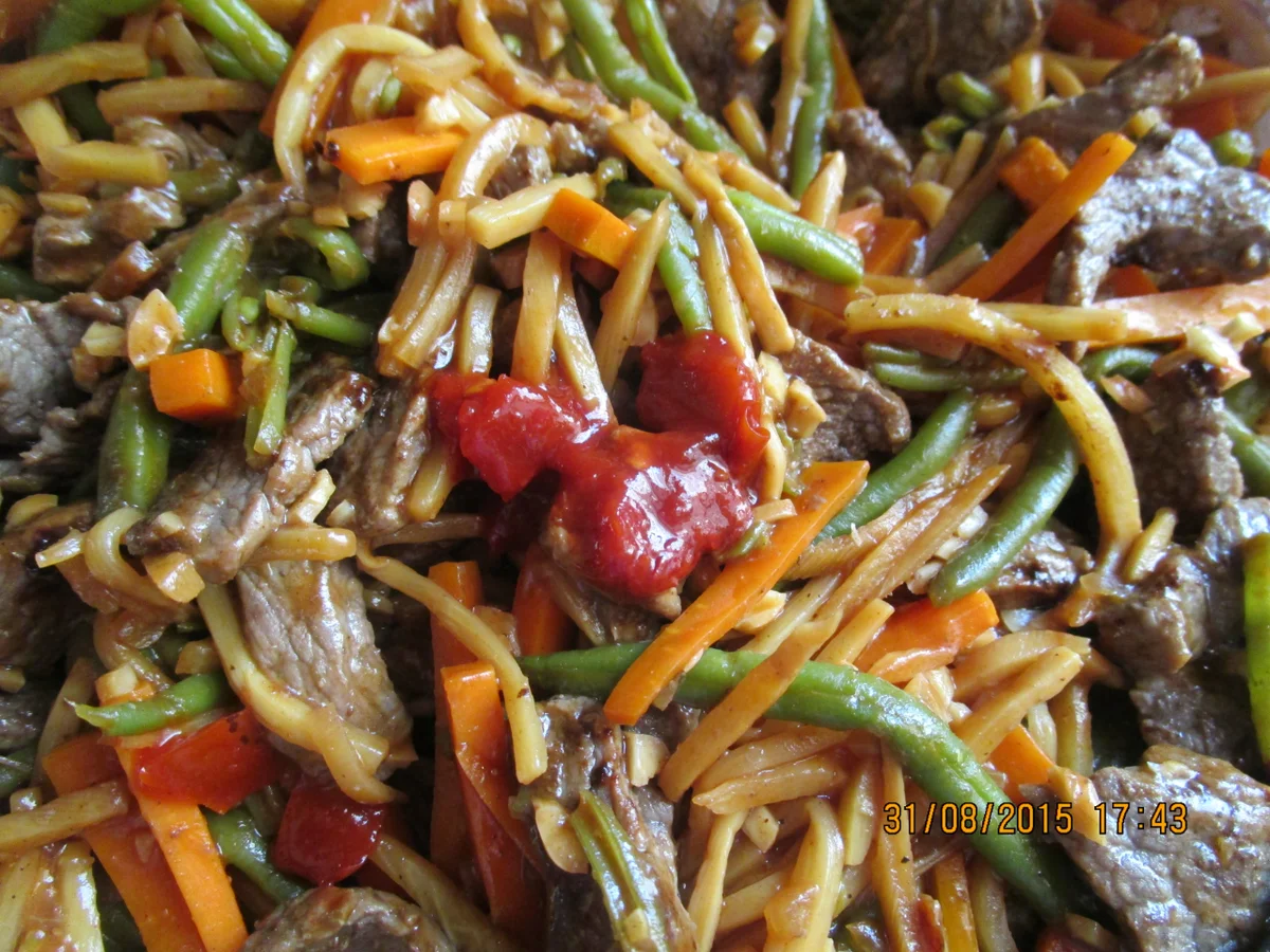 Rezept: Rindfleisch asiatische Art mit Basmatireis Bild Nr. 1091 Rindfleisch asiatische Art mit Basmatireis - Rezept - Bild Nr. 1091