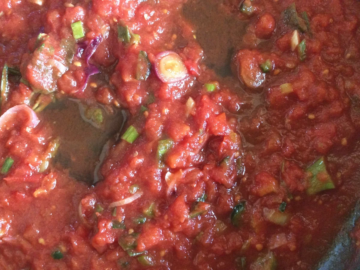 Gefüllte Polenta-Bällchen mit Tomatensoße - Rezept - Bild Nr. 1084