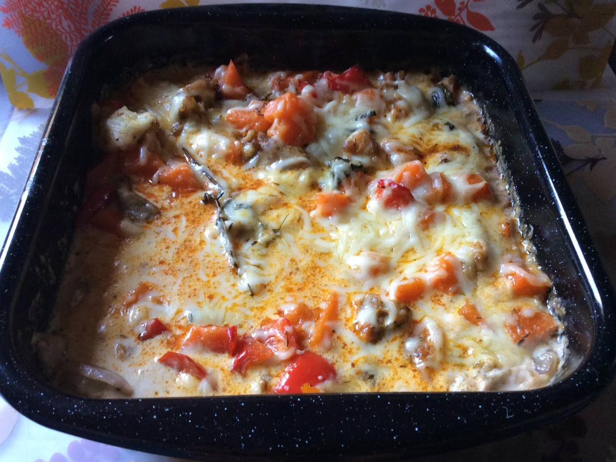 Kürbisauflauf mit Hähnchen - Rezept - Bild Nr. 1093