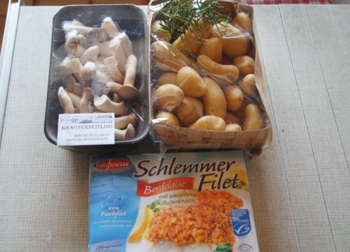 Schlemmer-Filet mit Kräuter-Seitlingen und Rosmarin-Curry-Drillingen - Rezept - Bild Nr. 1099