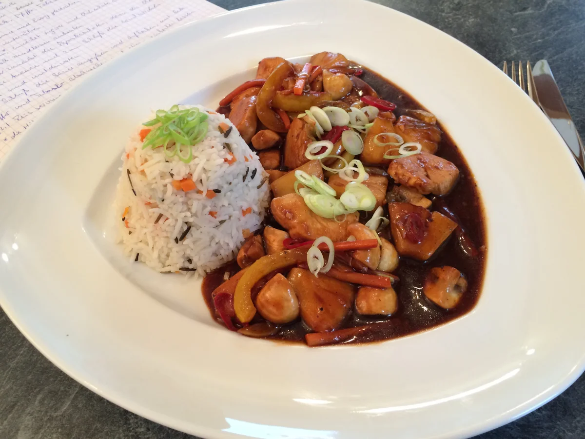 Rezept: Hähnchenbrust süß-sauer und ein bisschen scharf... Bild Nr. 1099 Hähnchenbrust süß-sauer und ein bisschen scharf... - Rezept - Bild Nr. 1099