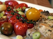 Koteletts auf geschmorten Tomaten - Rezept - Bild Nr. 1132