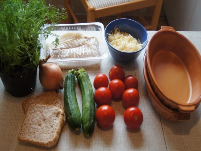 Rezept: Kabeljaufilet-Gemüseauflauf Bild Nr. 1166 Kabeljaufilet-Gemüseauflauf - Rezept - Bild Nr. 1166