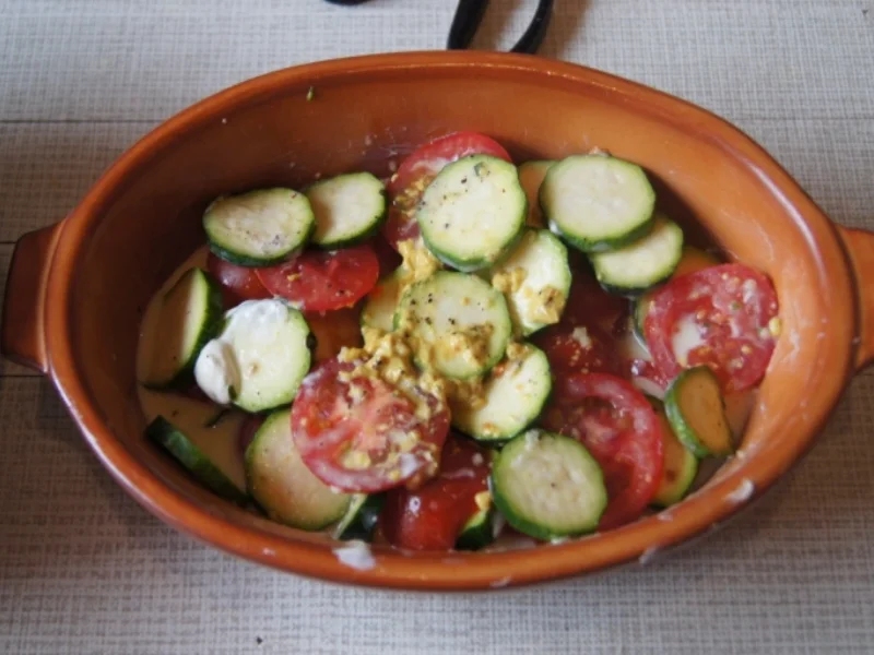 Rezept: Kabeljaufilet-Gemüseauflauf Bild Nr. 1170 Kabeljaufilet-Gemüseauflauf - Rezept - Bild Nr. 1170