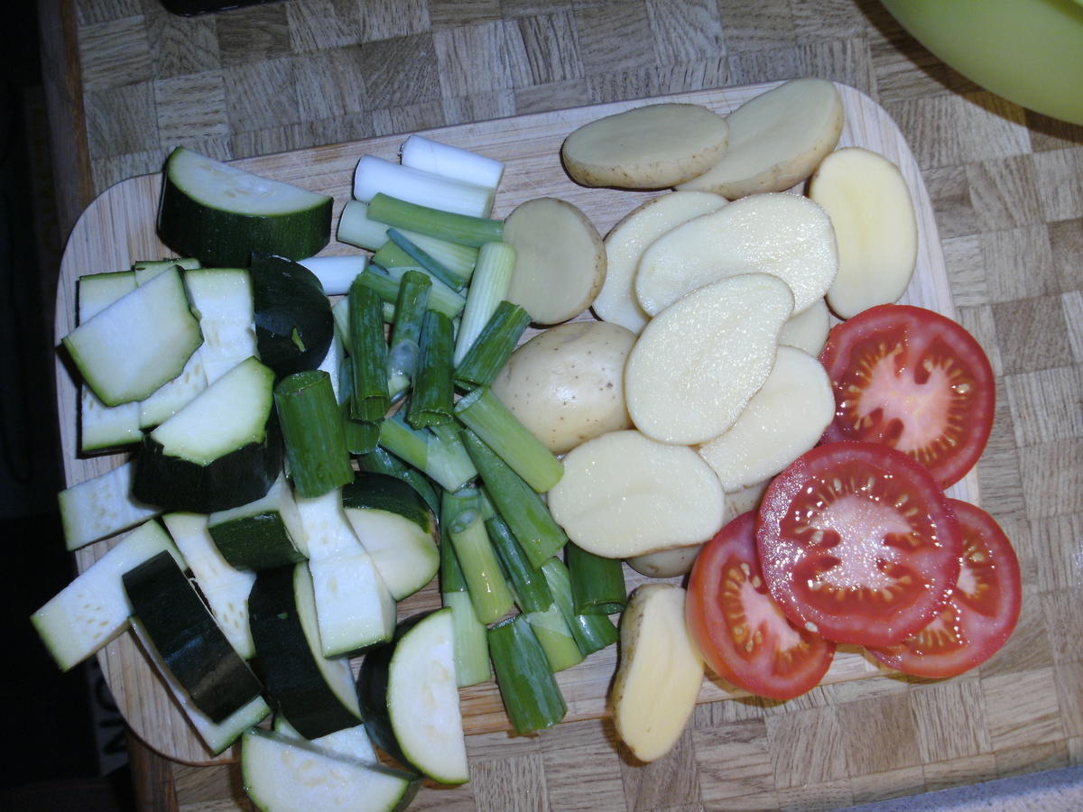 Hähnchen Brust gefächert und gefüllt mit Speck und Käse - Rezept ...