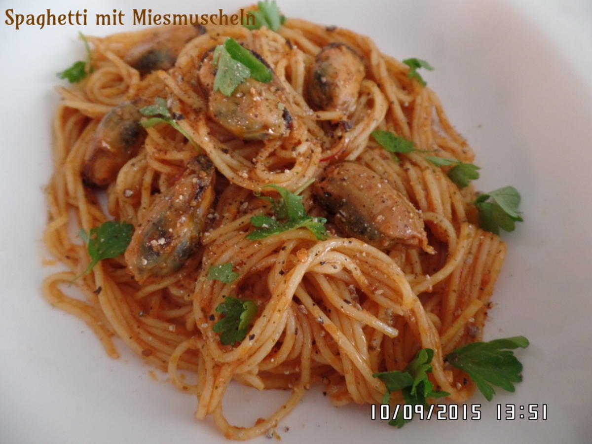 Spaghetti(Capellini)mit Miesmuscheln - Rezept - kochbar.de