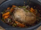 würziger Schweinenacken mit Senfdecke mit Gemüse und Gestubberten - Rezept - Bild Nr. 1370