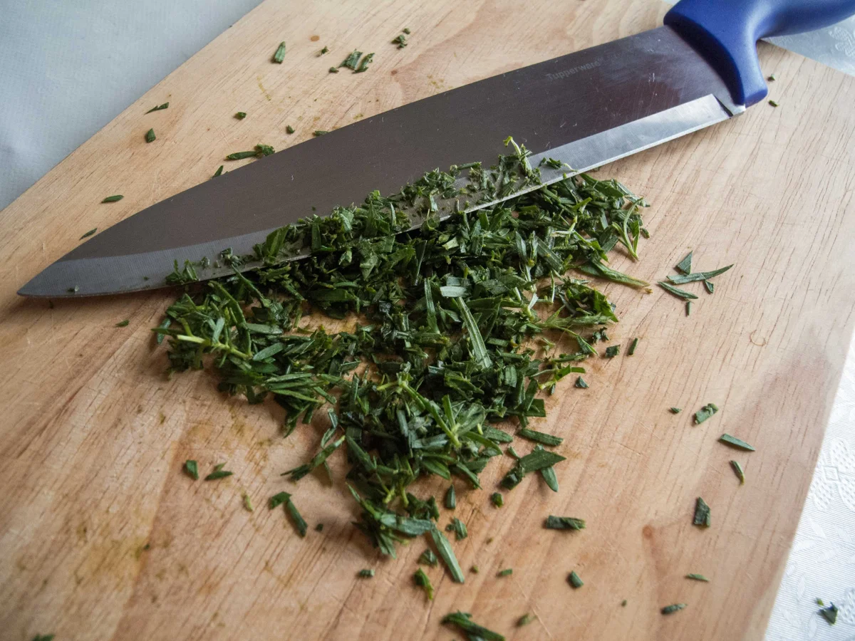 würziger Schweinenacken mit Senfdecke mit Gemüse und Gestubberten - Rezept - Bild Nr. 1372