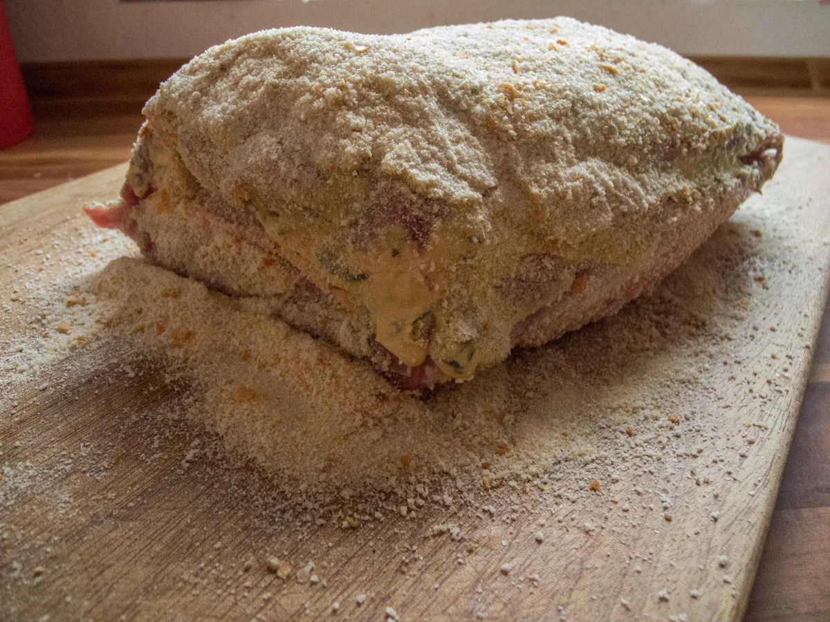 würziger Schweinenacken mit Senfdecke mit Gemüse und Gestubberten - Rezept - Bild Nr. 1373