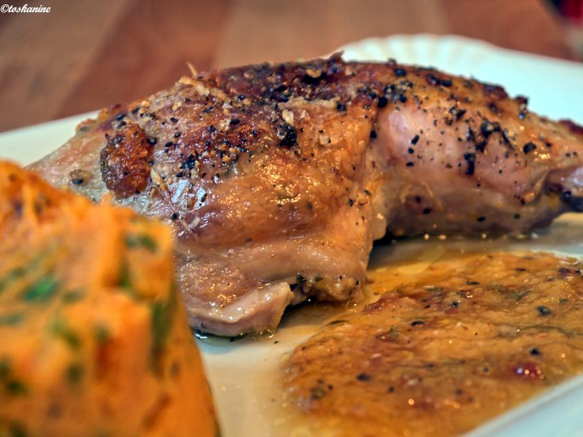 Nektarinen Ingwer Hähnchenkeulen - einfach - 137 kcal/100g